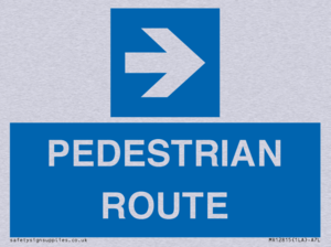 PEDESTRIAN ROUTE - right arrow